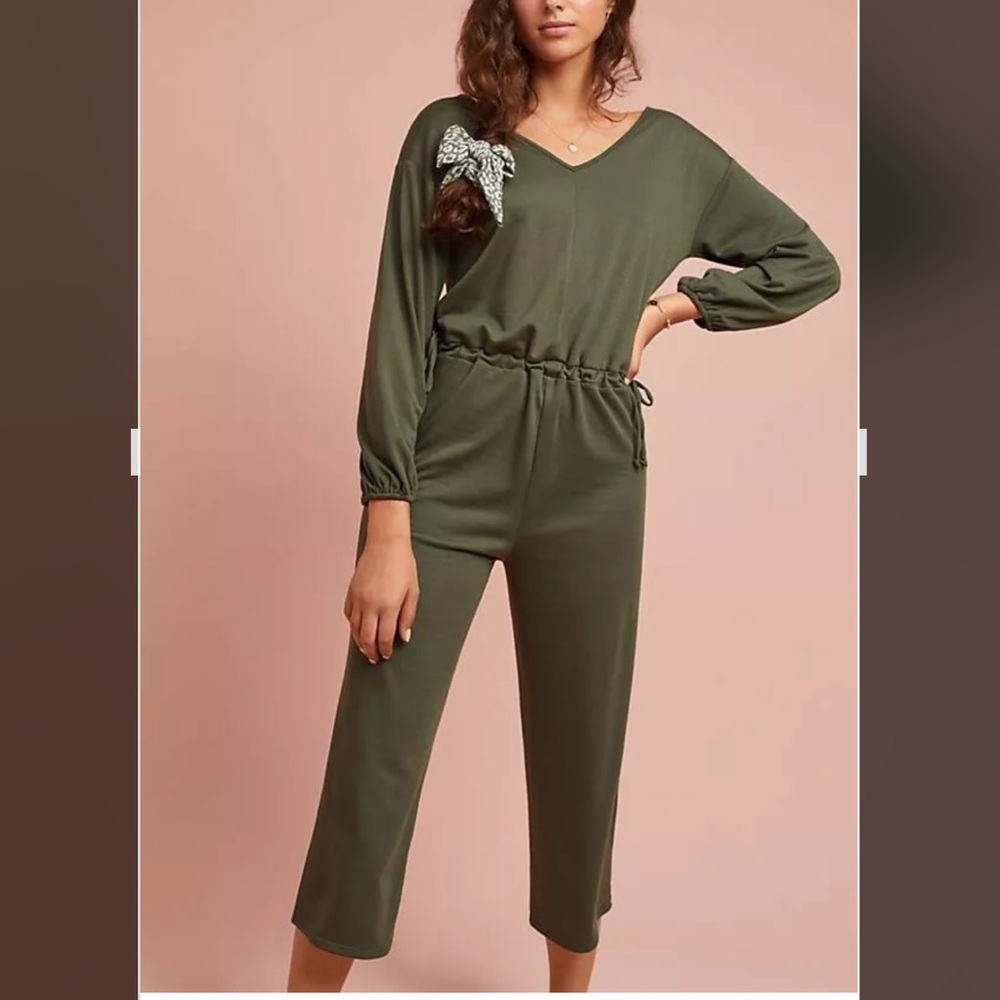 Anthropologie terry waisted jumpsuit